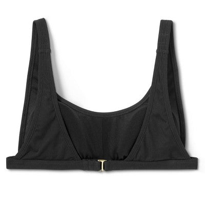  Women's Ribbed Scoop Bralette Bikini Top - Wild Fable™