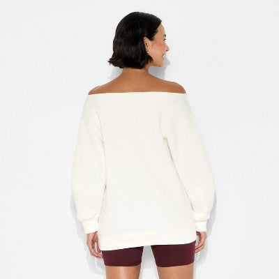  Women's Off The Shoulder Sweatshirt - Wild Fable™