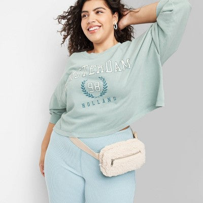  Women's Long Sleeve Heavy Knit T-Shirt - Wild Fable™