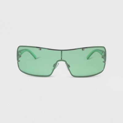  Women's Rimless Wrap Shield Sunglasses - Wild Fable™