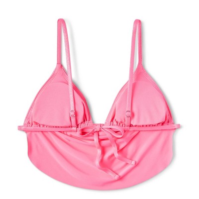  Women's Cowl Neck Longline Bralette Bikini Top - Wild Fable™ Pink Shine