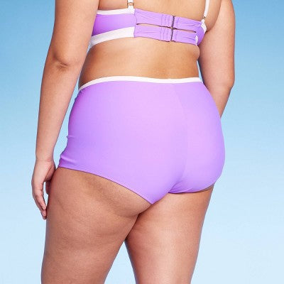  Women's Cheeky Boy Shorts Bikini Bottom - Wild Fable™ Hot Grape