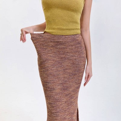  Women's Side Slit Maxi Pencil Skirt - Wild Fable™ Brown