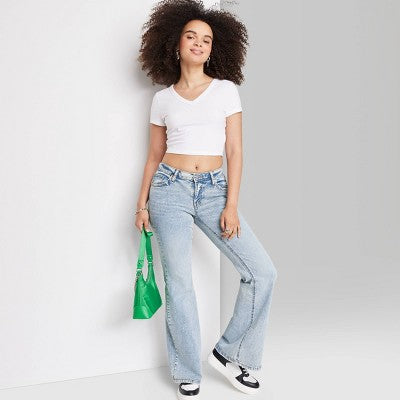  Women's High-Rise Flare Jeans - Wild Fable™ Light Wash