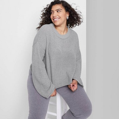  Women's Crewneck Boxy Pullover Sweater - Wild Fable™