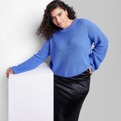  Women's Crewneck Boxy Pullover Sweater - Wild Fable™