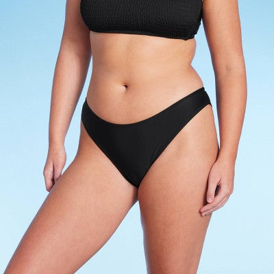 Women's Low-Rise High Leg Cheeky Bikini Bottom - Wild Fable™