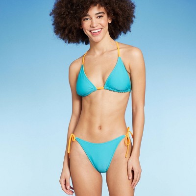  Women's Reversible Side-Tie High Leg Cheeky Bikini Bottom - Wild Fable™
