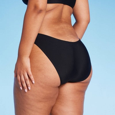  Women's Scoop Front Low-Rise High Leg Cheeky Bikini Bottom - Wild Fable™