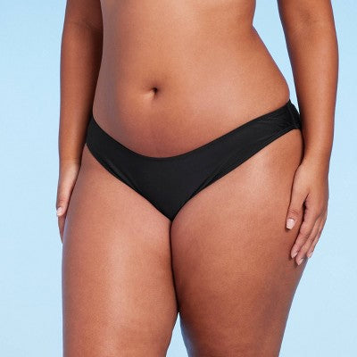  Women's Scoop Front High Waist High Leg Cheeky Bikini Bottom - Wild Fable™