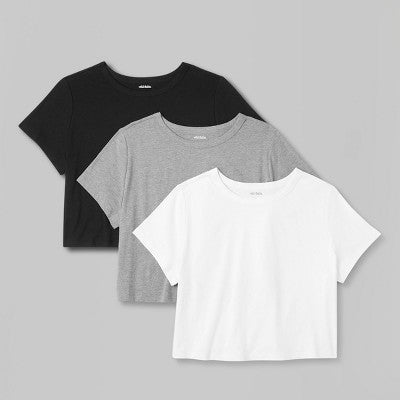  Women's Short Sleeve 3pk Bundle T-Shirt - Wild Fable™