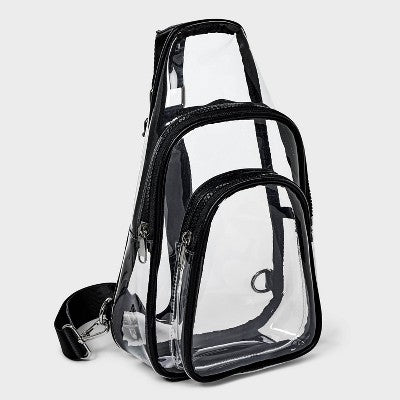 Flap Sling Crossbody Bag - Wild Fable™ Clear: Lightweight TPU Handbag With Adjustable Strap, Zip Closure, 26" Max Length
