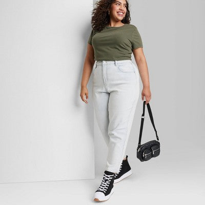  Women's Super-High Rise Tapered Jeans - Wild Fable™ Ultra Light Wash