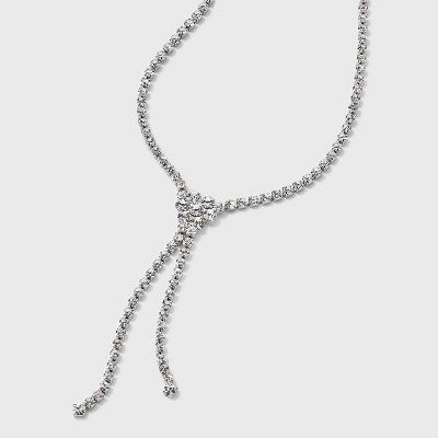 Crystal Y-Necklace - Wild Fable™ Silver