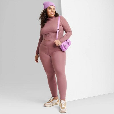  Women's High-Waisted Slim Fit Skinny Synthetic Leggings - Wild Fable™