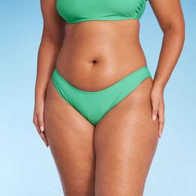  Women's Scoop Front Low-Rise High Leg Cheeky Bikini Bottom - Wild Fable™