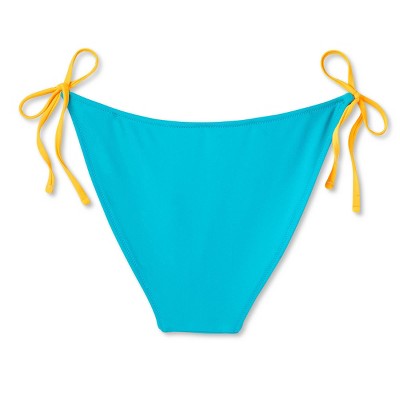  Women's Reversible Side-Tie High Leg Cheeky Bikini Bottom - Wild Fable™