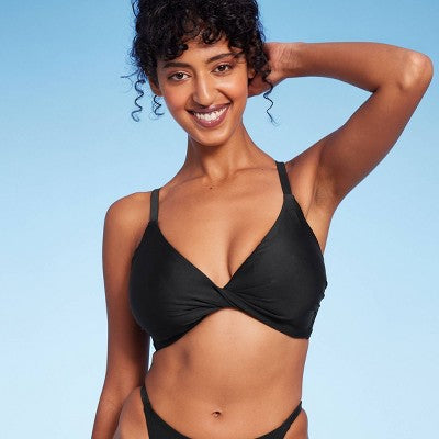  Women's Twist-Front Bralette Bikini Top - Wild Fable™