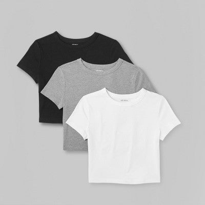  Women's Short Sleeve 3pk Bundle T-Shirt - Wild Fable™