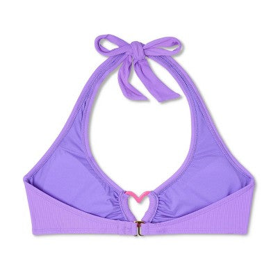  Women's Heart Detail Bralette Bikini Top - Wild Fable™ Purple
