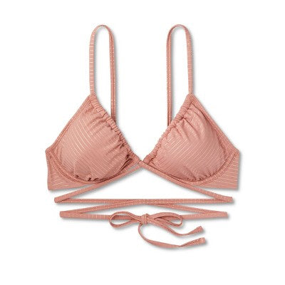  Women's Strappy Underwire Bikini Top - Wild Fable™ Brown Lurex