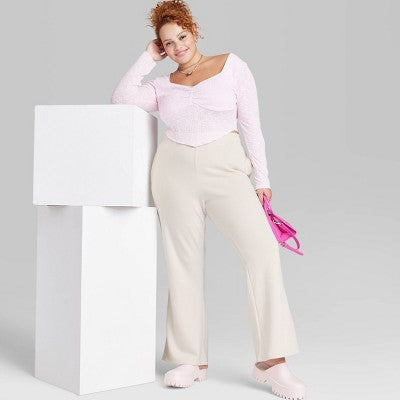  Women's High-Rise Wide Leg French Terry Sweatpants - Wild Fable™