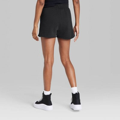  Women's Mid-Rise Pull-On Fleece Shorts - Wild Fable™