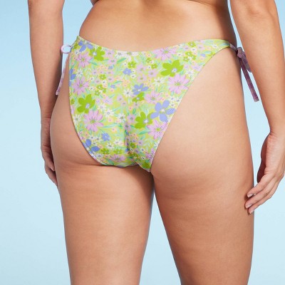  Women's Reversible Side-Tie Extra High Leg Extra Cheeky Bikini Bottom - Wild Fable™