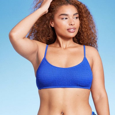  Women's Smocked Bralette Bikini Top - Wild Fable™