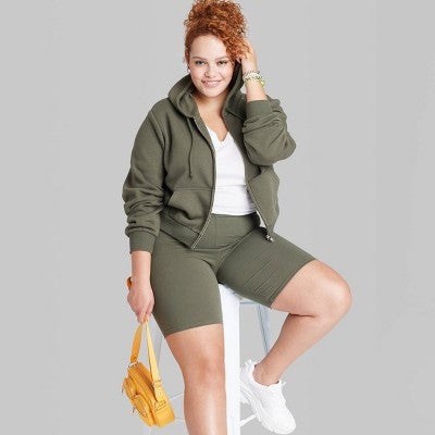  Women's Cropped Zip-Up Hoodie - Wild Fable™