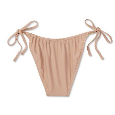  Women's Chain Detail Side-Tie Adjustable Coverage Bikini Bottom - Wild Fable™ Brown