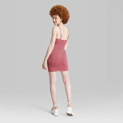  Women's Sleeveless Corset Mini Knit Bodycon Dress - Wild Fable™