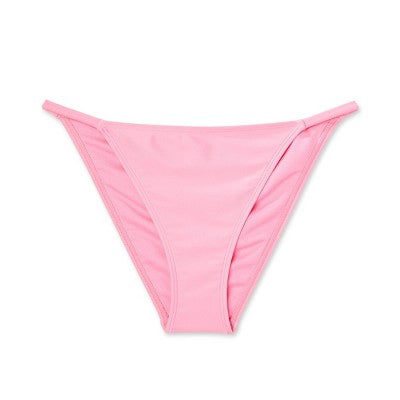  Women's Side Tab Extra Cheeky Bikini Bottom - Wild Fable™ Pink