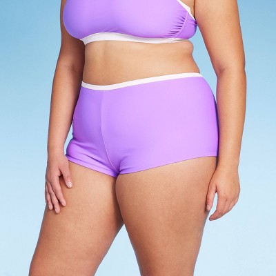  Women's Cheeky Boy Shorts Bikini Bottom - Wild Fable™ Hot Grape