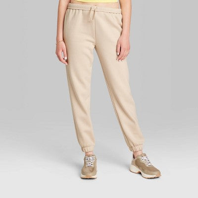  Women's High-Rise Fleece Sweatpants - Wild Fable™