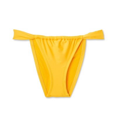  Women's Scarf Side Adjustable Coverage Bikini Bottom - Wild Fable™ Yellow