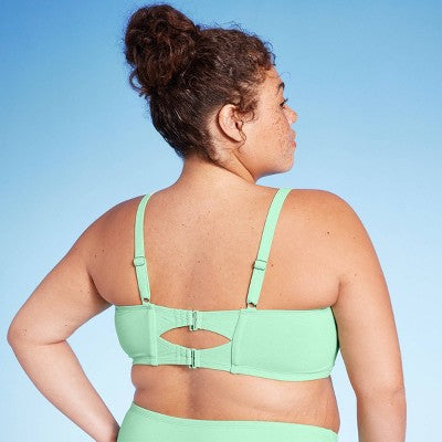  Women's Shirred Underwire Lurex Bikini Top - Wild Fable™