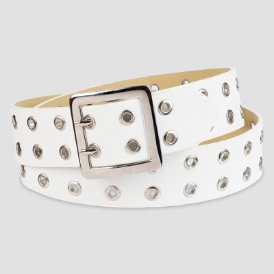  Women's Grommet Belt - Wild Fable™ White
