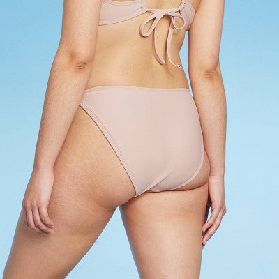  Women's Side-Tie High Leg Cheeky Bikini Bottom - Wild Fable™