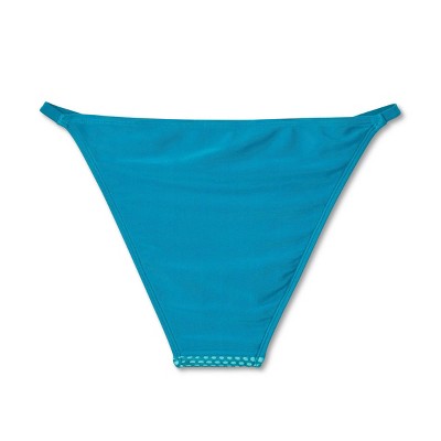  Women's Crochet Overlay Extra Cheeky Bikini Bottom - Wild Fable™ Green