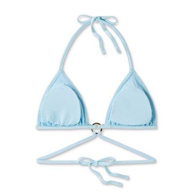  Women's Ring Front Strappy Triangle Bikini Top - Wild Fable™
