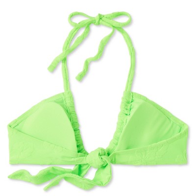  Women's Terry Textured U-Neck Multi-Way Bralette Bikini Top - Wild Fable™ Tropical Green