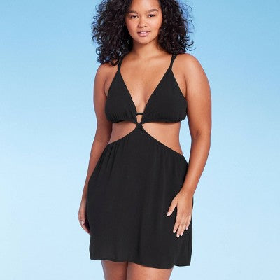  Women's Cut Out Cover Up Mini Dress - Wild Fable™