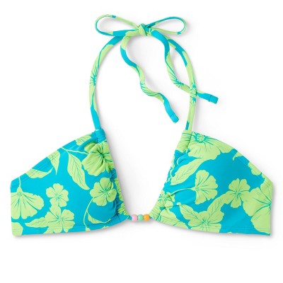  Women's Bead Detail U-Neck Multi-Way Bralette Bikini Top - Wild Fable™ Multi Tropical Print