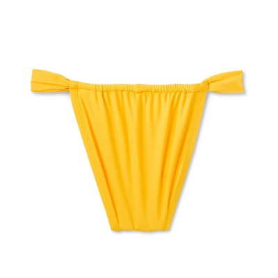  Women's Scarf Side Adjustable Coverage Bikini Bottom - Wild Fable™ Yellow