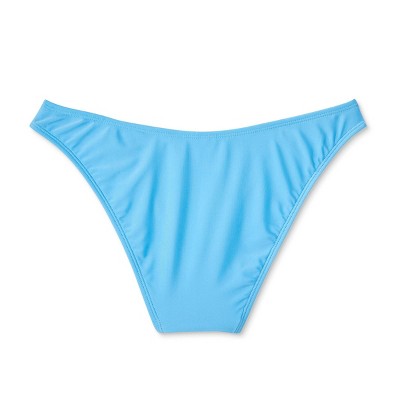  Women's V-Front High Leg Cheeky Bikini Bottom - Wild Fable™ Bright Blue