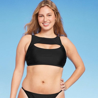  Women's Cut Out High Neck Bikini Top - Wild Fable™