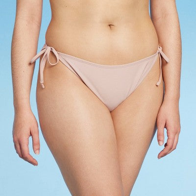  Women's Side-Tie High Leg Cheeky Bikini Bottom - Wild Fable™