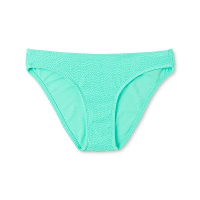  Women's Pucker Textured Cheeky Bikini Bottom - Wild Fable™ Sea Green