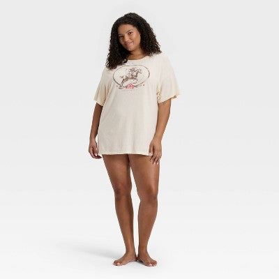  Women's Graphic Oversized T-Shirt Sleep Dress - Wild Fable™